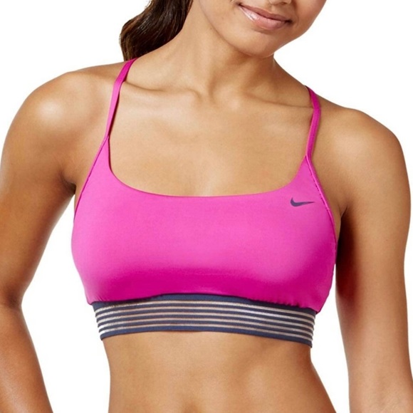 Nike Adjustable Cross-back Pink “Fuchsia Blast” Sport Bikini Top - Picture 7 of 11
